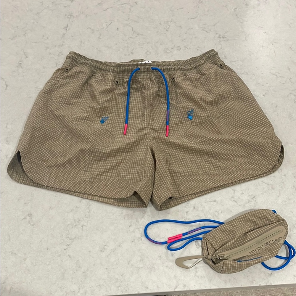 Off-White x Nike 002 shorts.  Khaki color ripstop shorts XL excellent condition